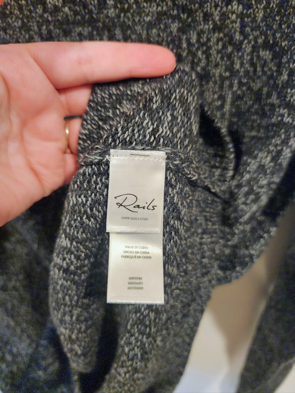Mens Rails Donovan Sweater In Graphite - Picture 5 of 8